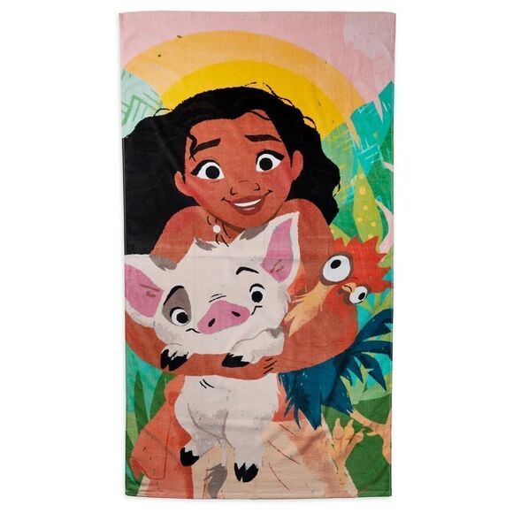 Moana Beach Towel Disney New Sealed Pua Hei Hei Swim Beach Sun Surf - Picture 1 of 6